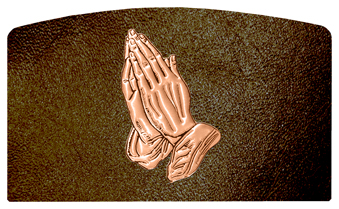 DACRO-516-CP-SH-BR Copper Praying Hands Shimmer Brown
